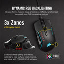 CORSAIR GAMING GLAIVE RGB PRO COMFORT FPS/MOBA GAMING MOUSE WITH INTERCHANGEABLE GRIPS (BLACK) - DataBlitz