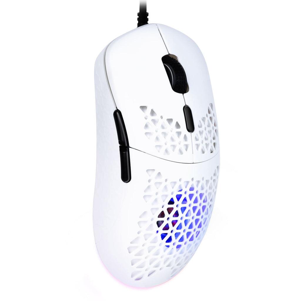Onikuma CW911 RGB Wired Optical Gaming Mouse Honeycomb Shell (White) - DataBlitz