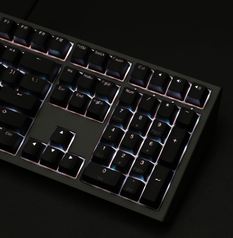 DUCKY SHINE 7 GUNMETAL RGB LED DOUBLE SHOT PBT MECHANICAL KEYBOARD CHERRY RGB BLUE (DKSH1808ST-CUSPDAHT1) - DataBlitz