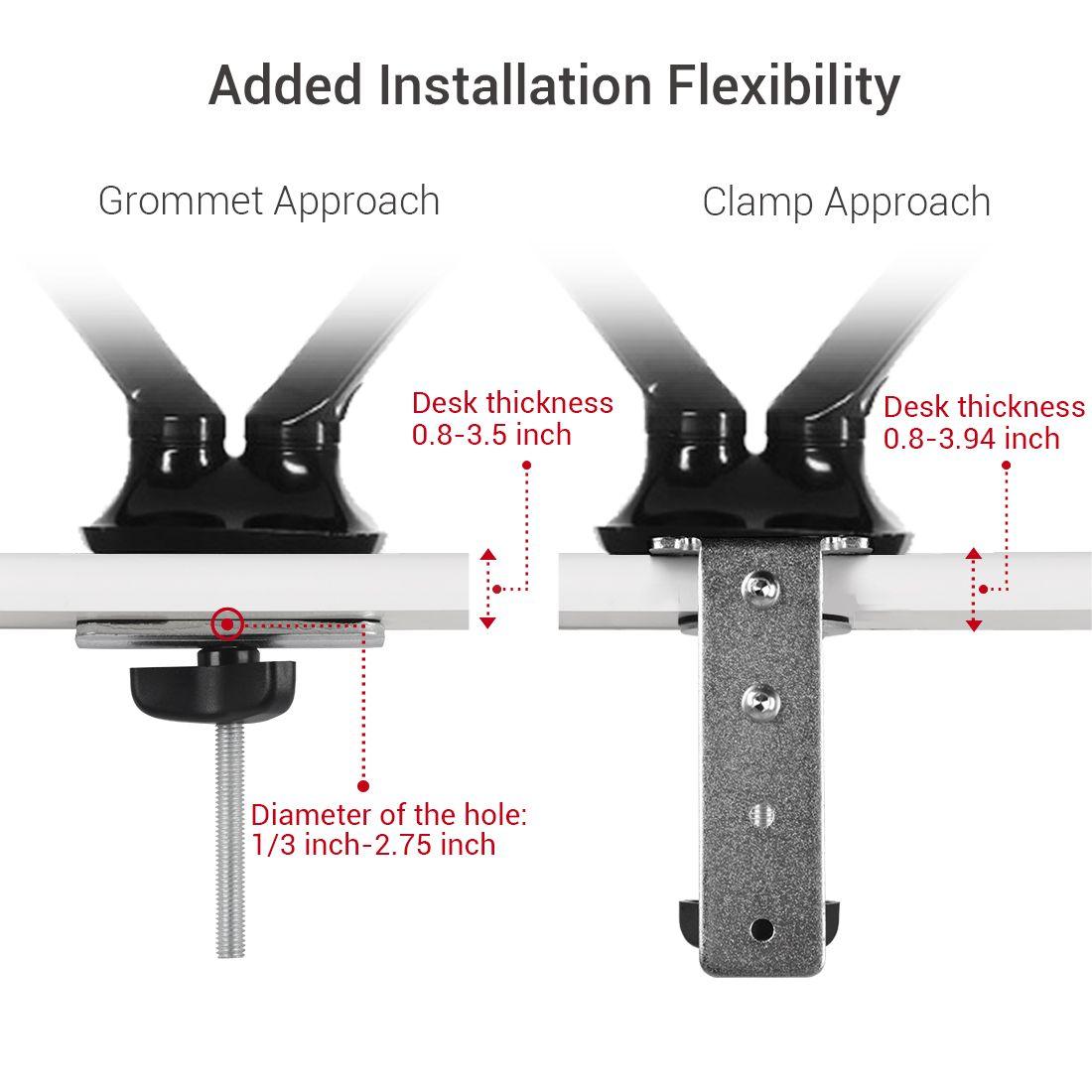 FLEXISPOT DUAL DESKTOP MONITOR MOUNT 10-27 INCHES (F7DB) - DataBlitz