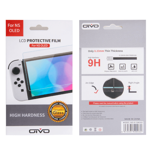 NSW OIVO LCD PROTECTIVE FILM TEMPERED GLASS 9H HARDNESS FOR NS OLED (IV-SW160)