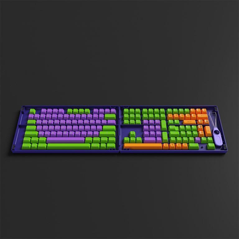 DATABLITZ ECOMMERCE | AKKO EVA-01 THEMED PBT KEYCAPS SET ASA 158 KEYS