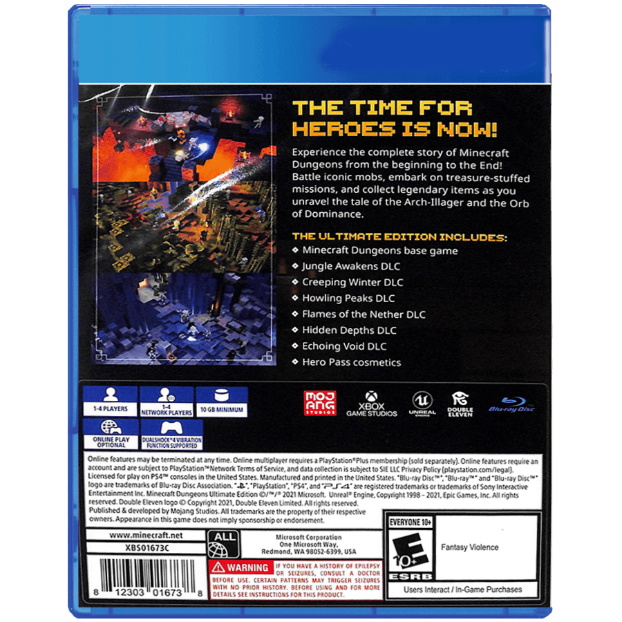 PS4 MINECRAFT DUNGEONS ULTIMATE EDITION ALL (US) - DataBlitz