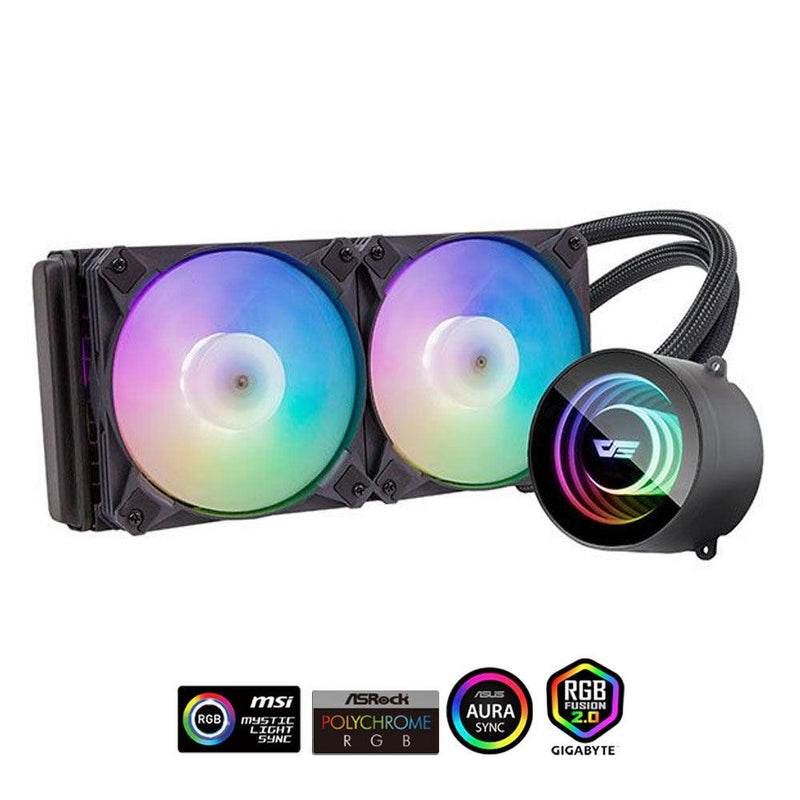 Darkflash Twister DX-240 V2.6 All-In-One 240MM Liquid CPU Cooler (Black) - DataBlitz