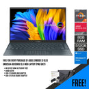 ASUS ZENBOOK 13 OLED UM325UA-KG138WS LAPTOP (PINE GREY) | 13.3” FHD | Ryzen™ 7 5700U | 8GB DDR4 | 512GB SSD | AMD RADEON | WIN11 + MS OFFICE H&S 2021 + SLEEVE + USB-A TO RJ45 GIGABIT ADAPTER + USB-C TO AUDIO JACK ADAPTER - DataBlitz