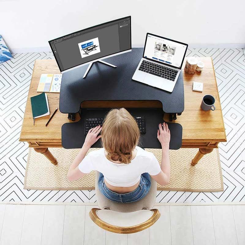 FLEXISPOT STANDING DESK CONVERTER 35-INCHES (M8M-BLACK) - DataBlitz