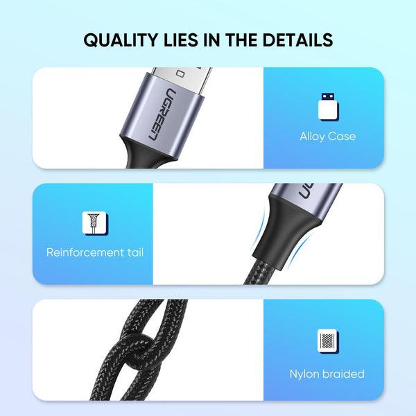 UGREEN USB-C Male To USB 2.0 A Male Cable 1m (Gray) (US288/60126) - DataBlitz