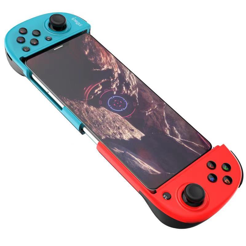 Ipega Retractable Wireless Controller For Android/IOS Smartphone/Tablets/Smart TV/P3/N-S/Windows Pc (Cyan/Red) (PG-9217B) - DataBlitz