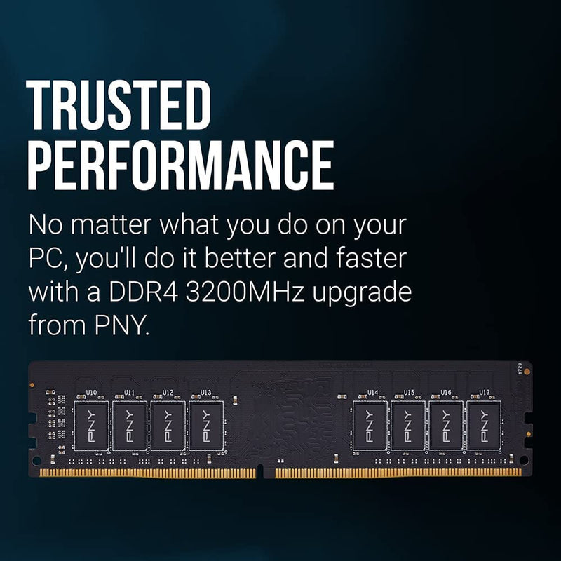 PNY 8GB 288-PIN DDR4 3200MHZ (PC4 25600) CL22 1.2V Desktop Memory