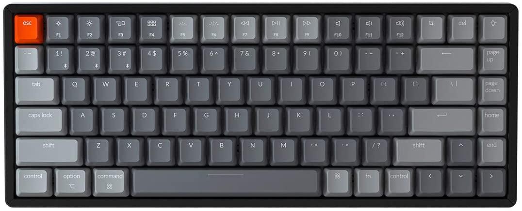 KEYCHRON K2 V2 84-KEY RGB BACKLIGHT ALUMINUM WIRELESS MECHANICAL KEYBOARD (GATERON BROWN SWITCH) (K2C3) - DataBlitz