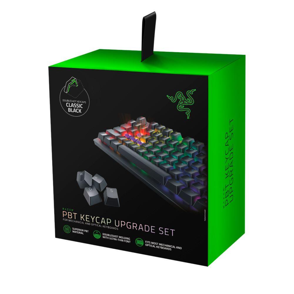 RAZER PBT KEYCAP UPGRADE SET FOR MECHANICAL AND OPTICAL KEYBOARDS DOUBLESHOT KEYCAPS CLASSIC BLACK - DataBlitz