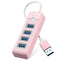 Orico 4-Port USB 3.0 Hub (Pink) (PW4U-U3-015-PK-EP) - DataBlitz