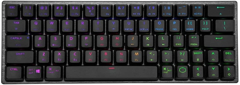 COOLER MASTER SK622 WIRELESS 60% MECHANICAL KEYBOARD SPACE GRAY WITH LOW PROFILE SWITCHES (RED RGB LINEAR) - DataBlitz