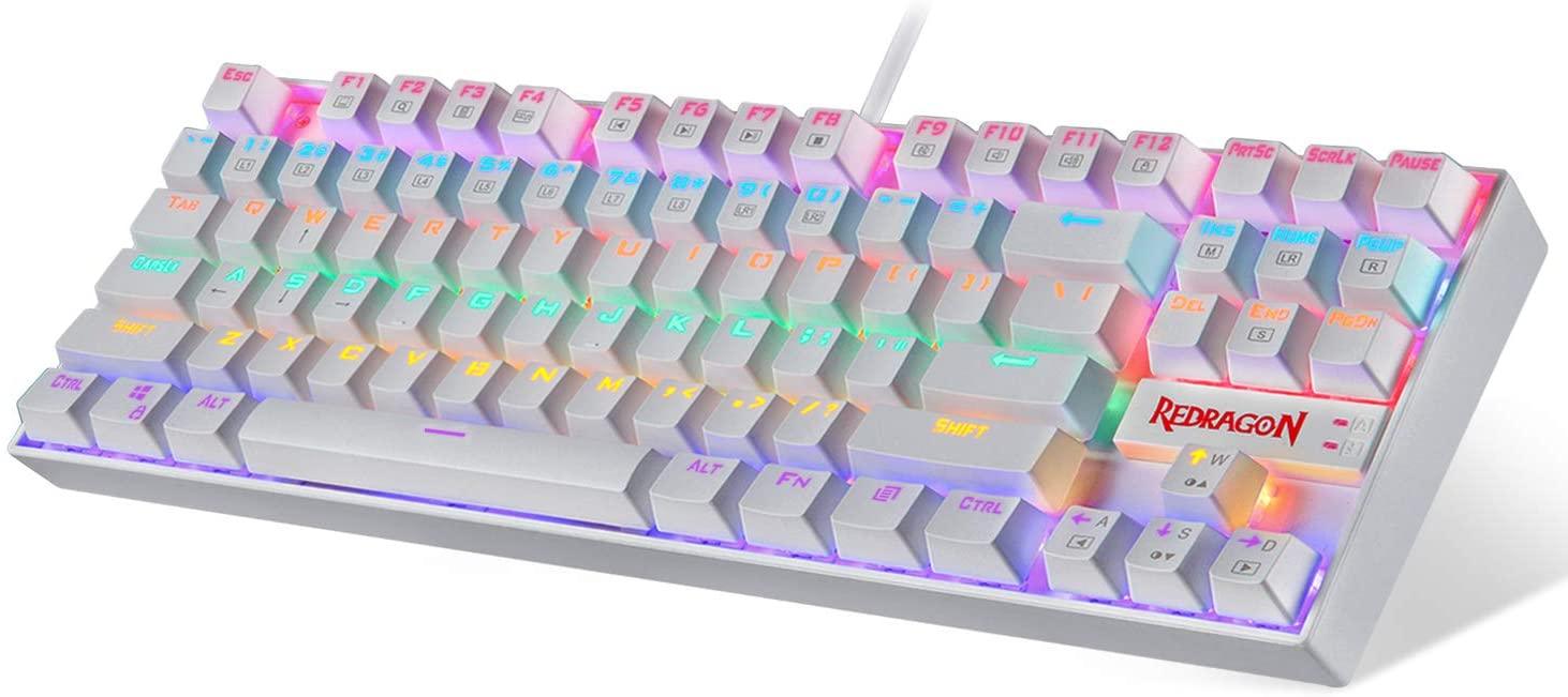 REDRAGON KUMARA RGB MECHANICAL GAMING KEYBOARD (K552W-RGB) (WHITE) - DataBlitz