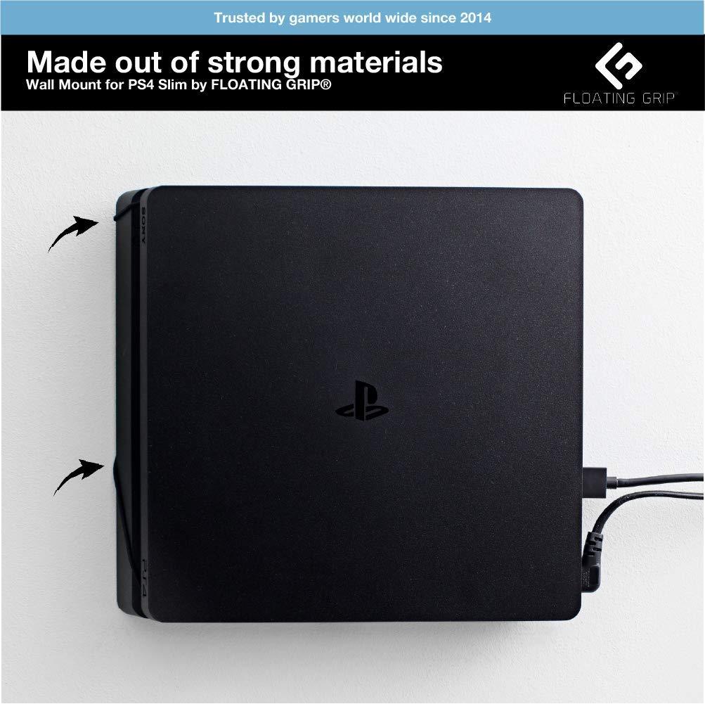 FLOATING GRIP SMART WALL MOUNT FOR PS4 SLIM (BLACK) (FG-PS4S-147B) - DataBlitz