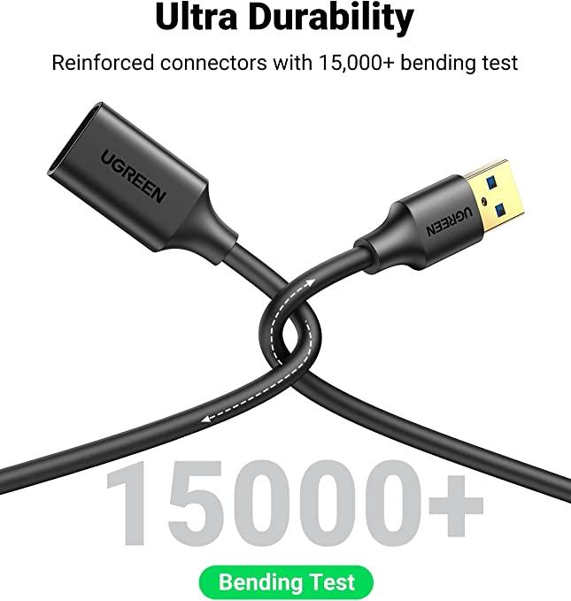 UGREEN USB 3.0 A Male To Female Extension Cable 3m (Black) (US129/30127) - DataBlitz