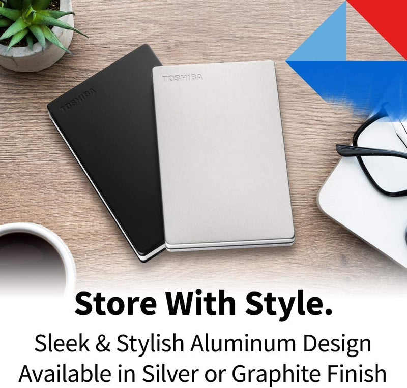 Toshiba Canvio Slim 2TB 2.5" USB 3.0 Portable External Hard Drive