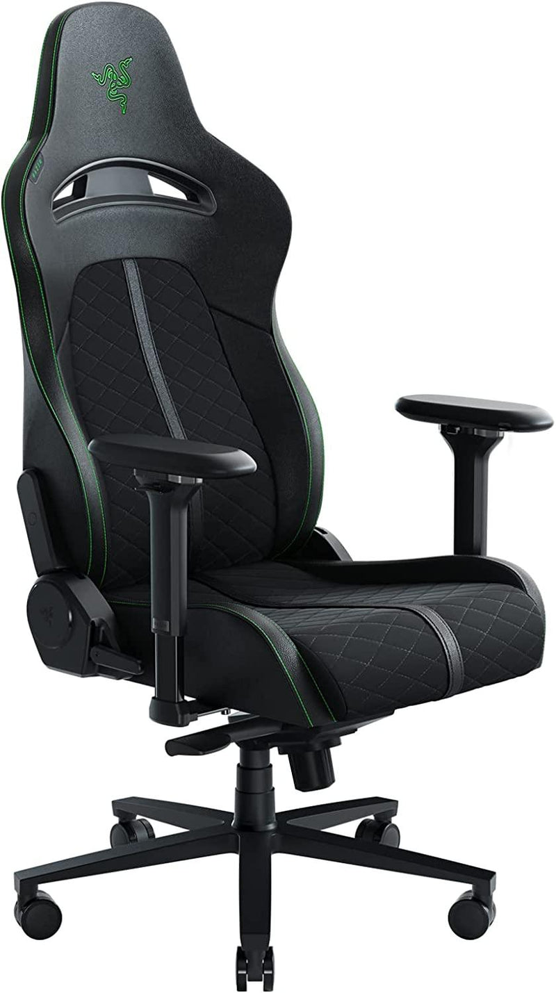 RAZER ENKI GAMING CHAIR FOR ALL-DAY COMFORT (BLACK/GREEN) - DataBlitz