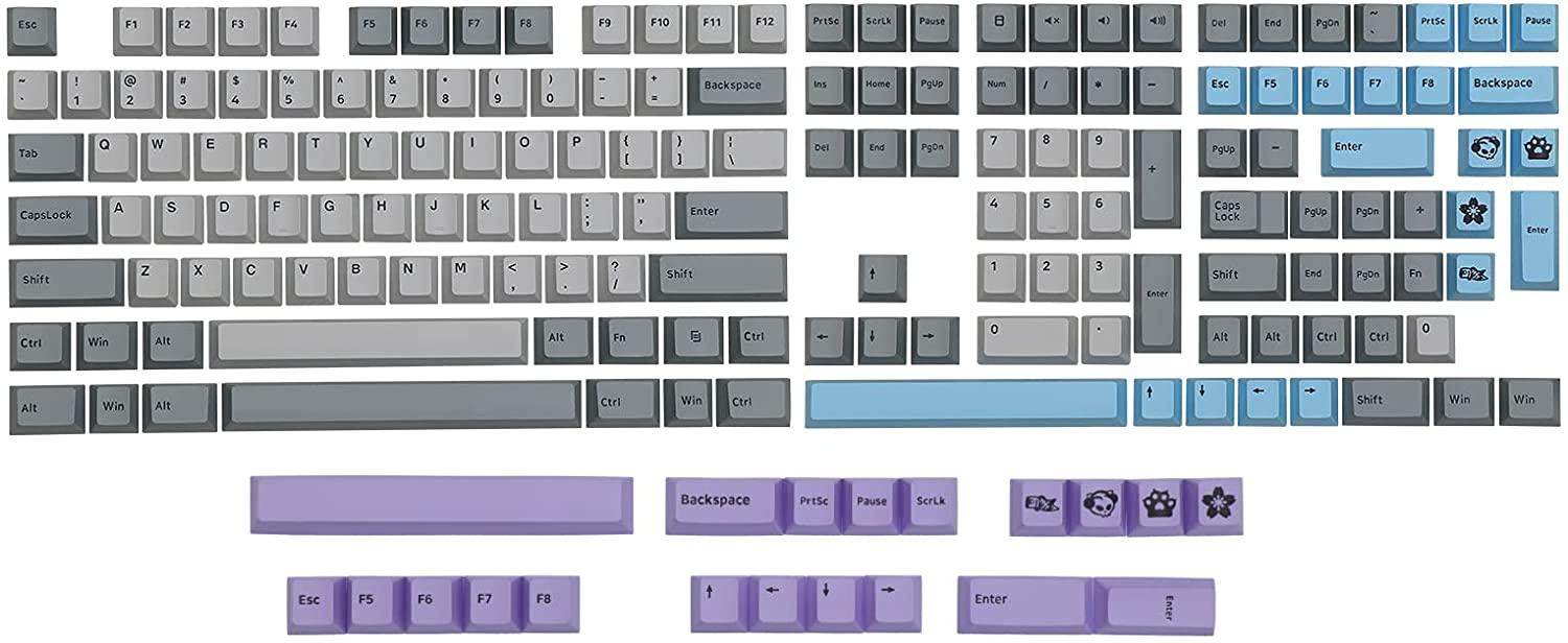 AKKO SILENT PBT KEYCAPS SET CHERRY 157 KEYS - DataBlitz
