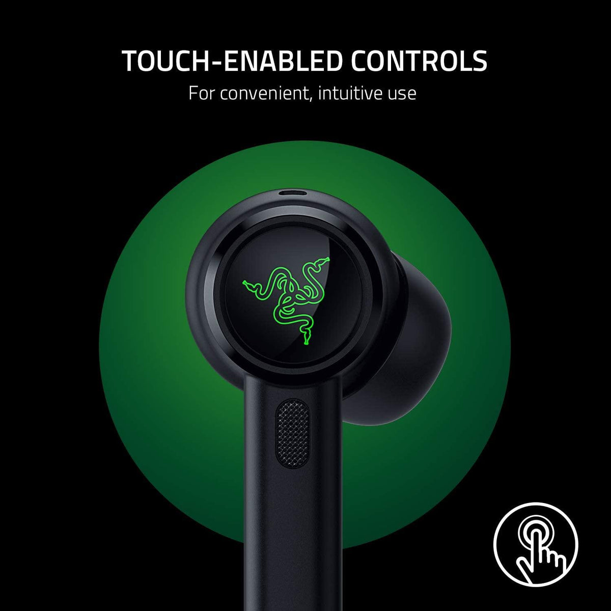 RAZER HAMMERHEAD TRUE WIRELESS PRO + RAZER GAMING NON-SLIP FINGER SLEEVE FOR MOBILE GAMING (2-PIECE PACK) BUNDLE - DataBlitz