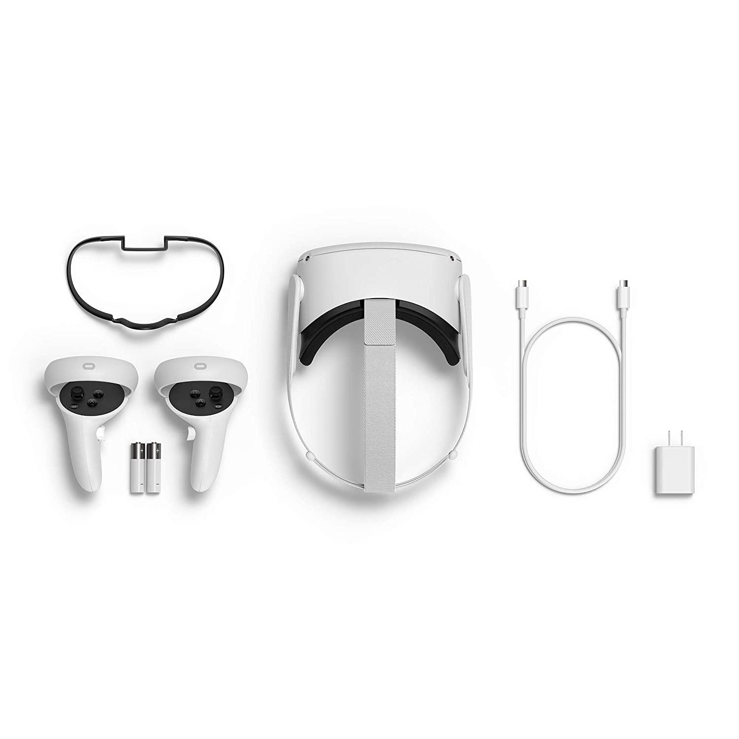 Oculus / Meta Quest 2 128GB All In One VR Gaming Headset (Includes Resident Evil 4 Download Code Inside) (White) - DataBlitz