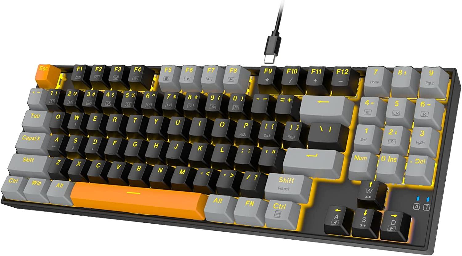 E-YOOSO Z-13 Single Light 89 Keys Mechanical Keyboard Black/Gray (Brown Switch) - DataBlitz