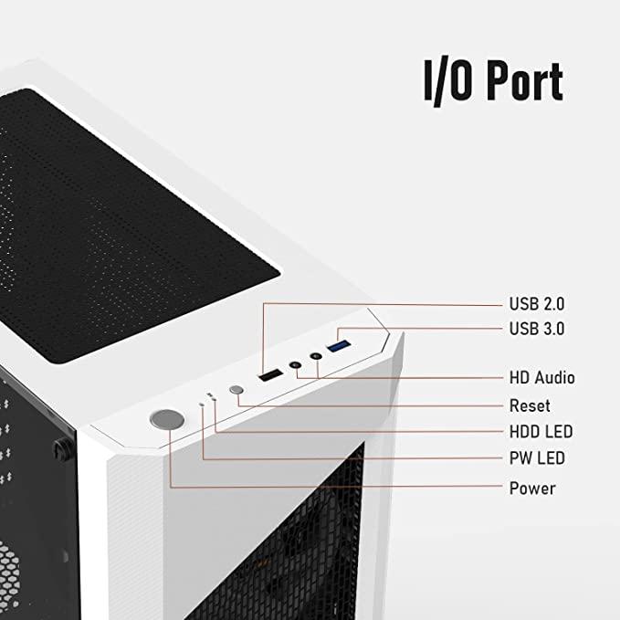 Darkflash Pollux PC Gaming Case (White) - DataBlitz