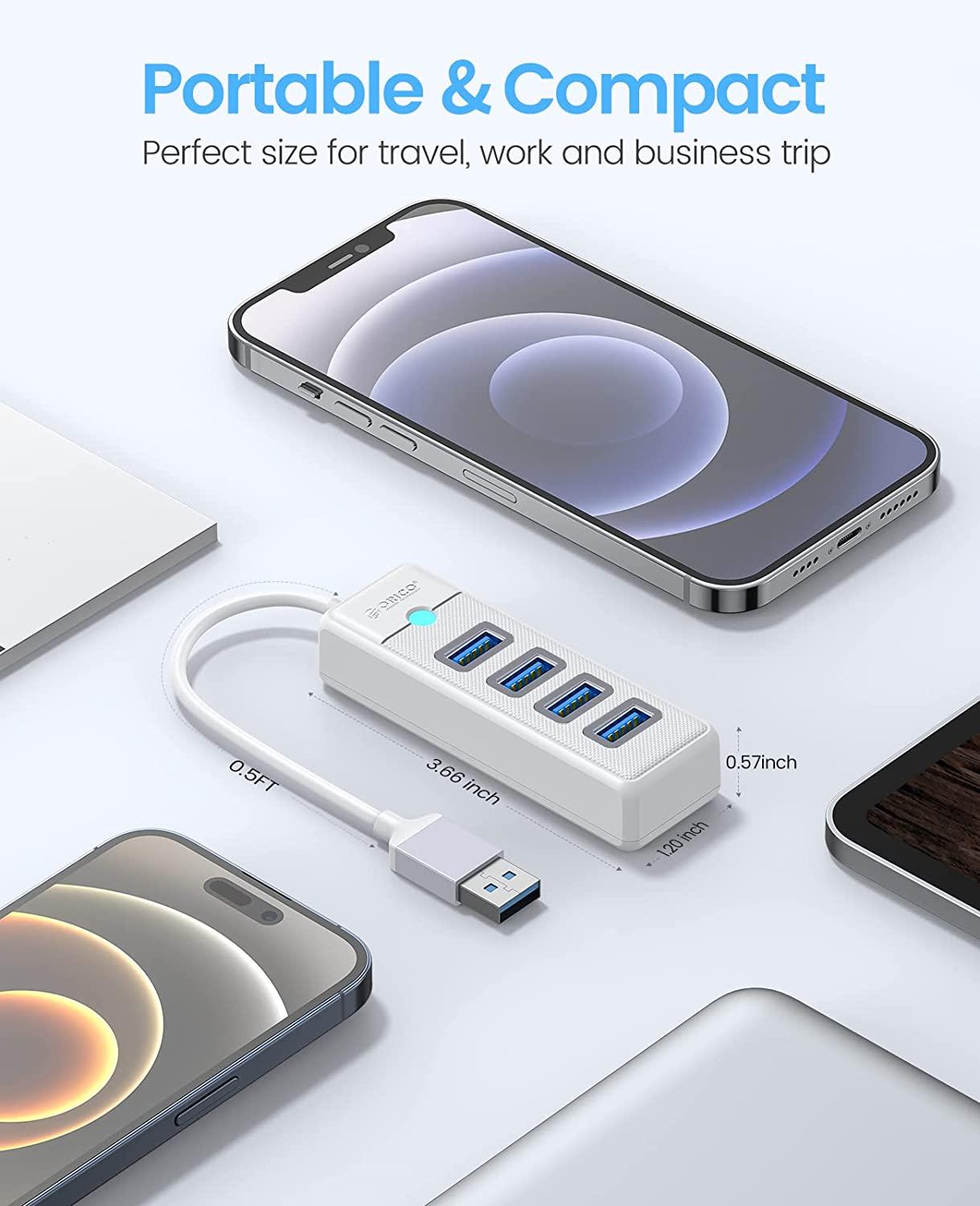Orico 4-Port USB 3.0 Hub (White) (PW4U-U3-015-WH-EP) - DataBlitz