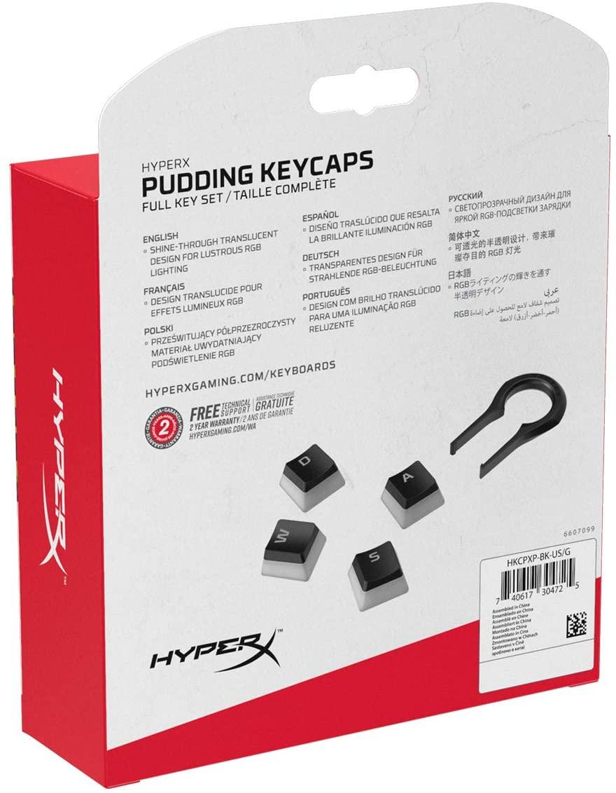 HYPERX PUDDING KEYCAPS DOUBLE SHOT PBT (BLK/WHITE) - DataBlitz