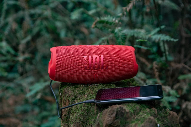 JBL CHARGE 5 PORTABLE WATERPROOF SPEAKER WITH POWERBANK (RED) - DataBlitz