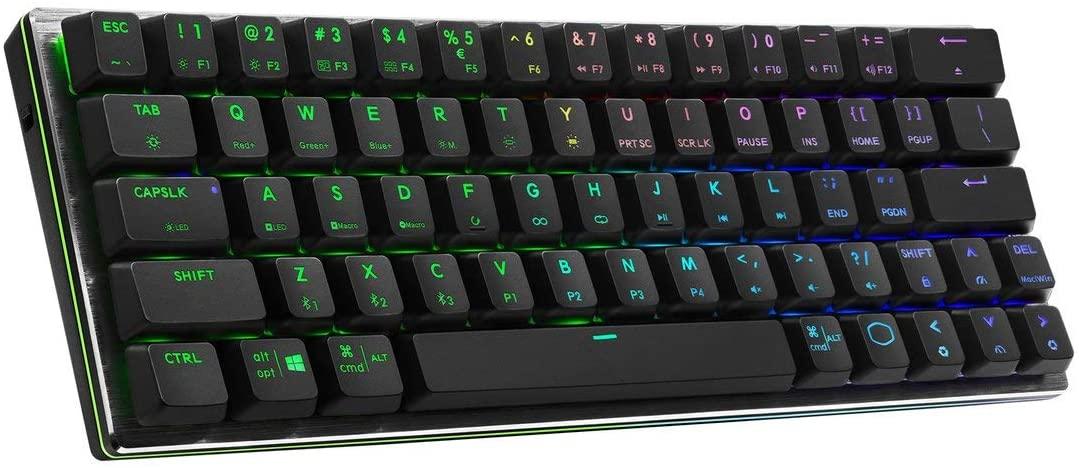 COOLER MASTER SK622 WIRELESS 60% MECHANICAL KEYBOARD SPACE GRAY WITH LOW PROFILE SWITCHES (BLUE RGB CLICKY) - DataBlitz