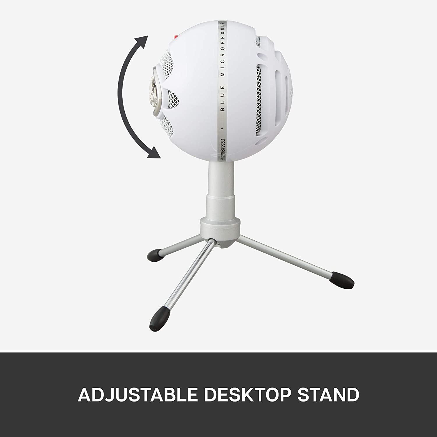 LOGITECH BLUE SNOWBALL ICE USB MICROPHONE FOR RECORDING/ STREAMING/ PODCASTING/ GAMING (WHITE) - DataBlitz