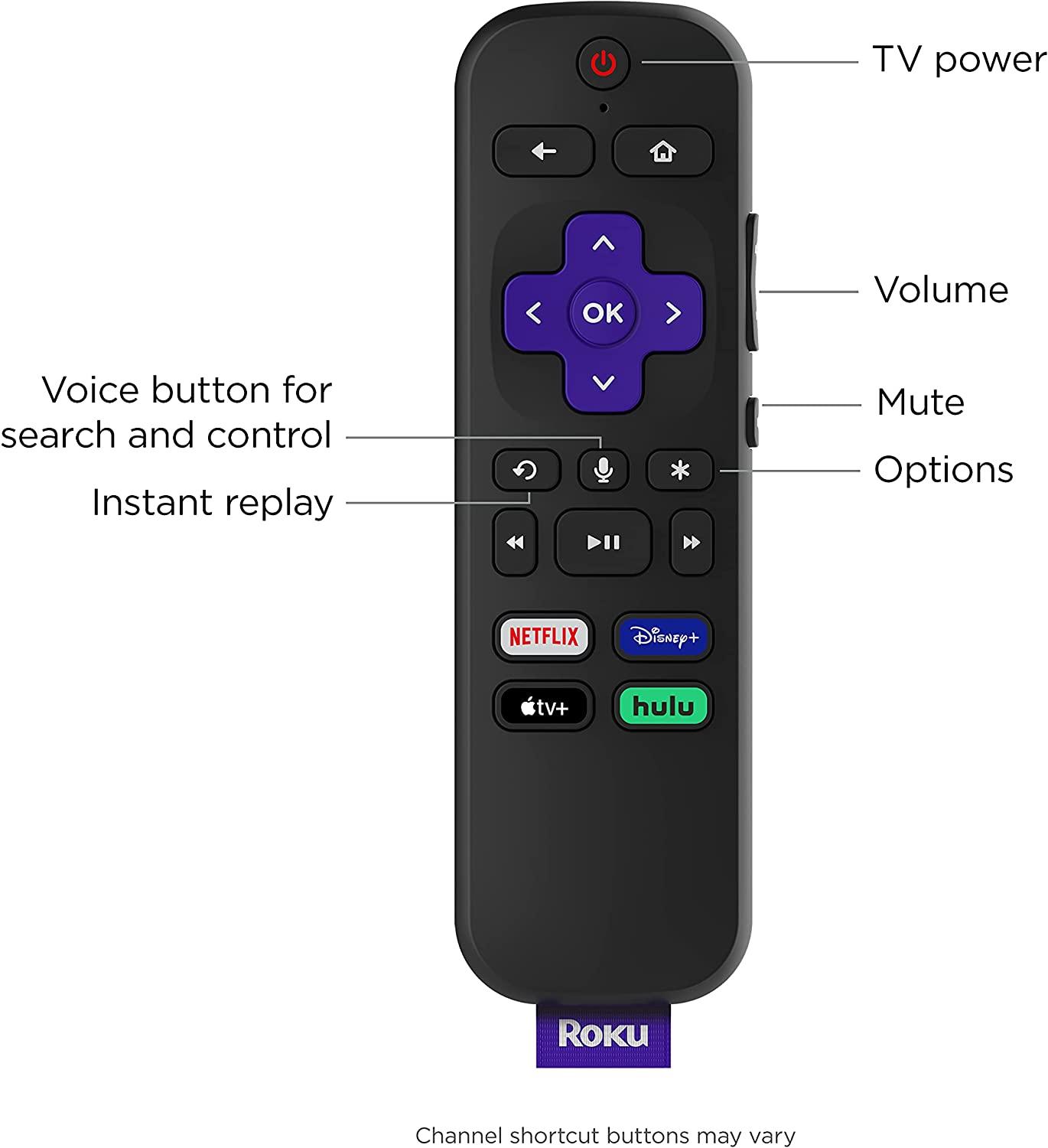 ROKU STREAMING STICK 4K 2021 4K/HDR/DOLBY VISION WITH VOICE REMOTE - DataBlitz