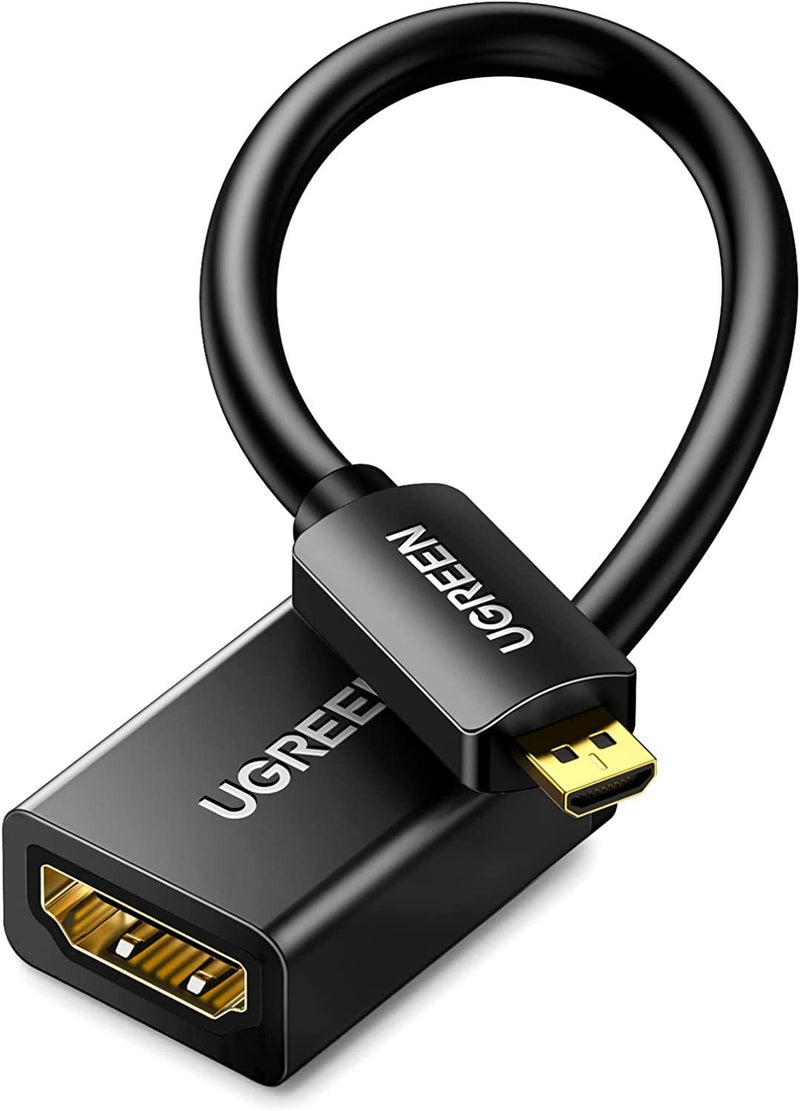 UGREEN Micro HDMI Male To HDMI Female Adapter Cable 20cm (Black) (20134 ...