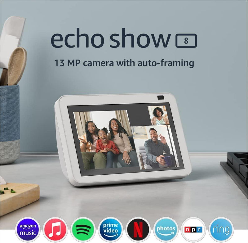 Amazon Echo Show 8 HD Smart Display With Alexa (Glacier White) (2nd GEN) - DataBlitz