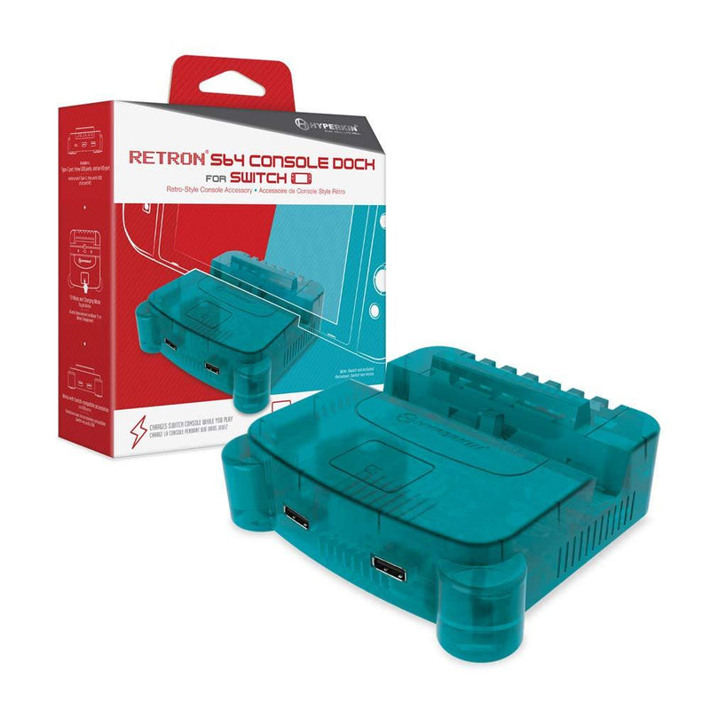 NSW Hyperkin Retron S64 Console Dock For Switch Translucent Blue (M07390-TQ) - DataBlitz