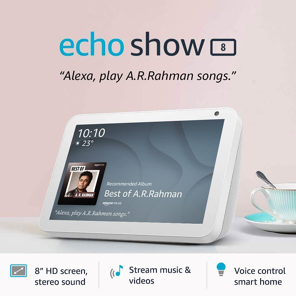 AMAZON ECHO SHOW 8 HD SMART DISPLAY WITH ALEXA (SANDSTONE) - DataBlitz
