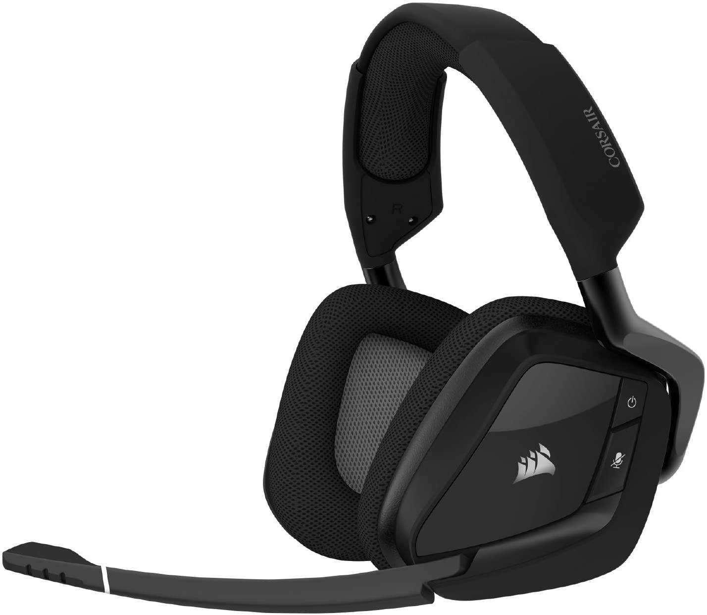 Corsair Void RGB Elite Wireless Premium Wireless Gaming Headset With 7.1 Surround Sound Carbon (PC/PS4) - DataBlitz
