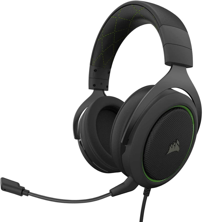 CORSAIR HS50 PRO STEREO GAMING HEADSET GREEN FOR XB1/PC/MAC/MOBILE/NINTENDO SWITCH - DataBlitz