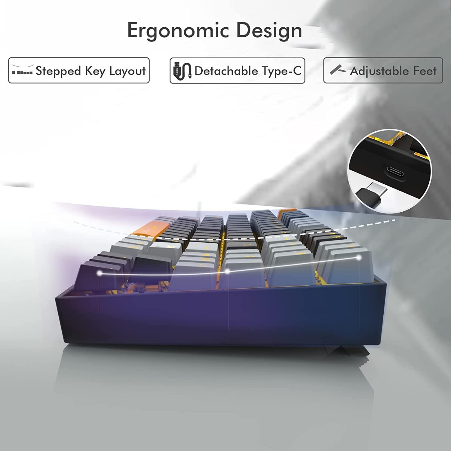 E-YOOSO Z-13 Single Light 89 Keys Mechanical Keyboard Black/Gray (Brown Switch) - DataBlitz