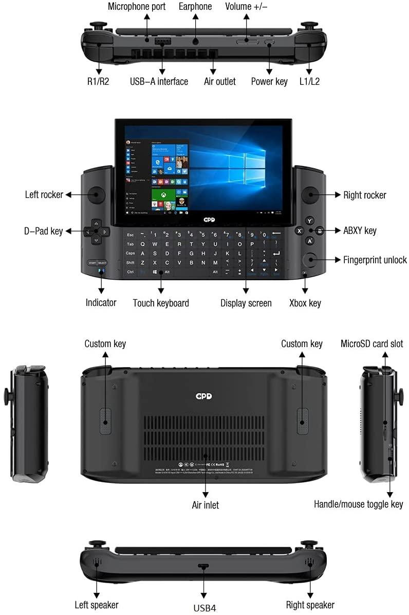 GPD WIN3 I7 1195G7 16GB 1TB SSD HANDHELD GAME CONSOLE W/ FREE WIN3 HANDHELD CONSOLE GRIP + WIN3 PROTECTION CASE - DataBlitz