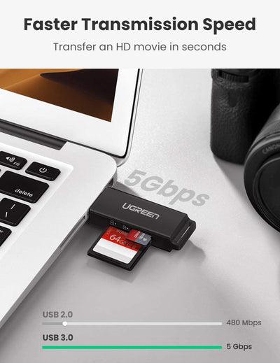 UGREEN USB 3.0 Card Reader For TF/SD (Black) (CM104/40752) - DataBlitz