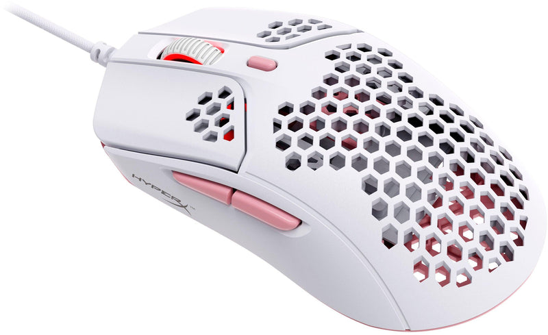 HyperX Pulsefire Haste Ultra-Lightweight RGB Wired Gaming Mouse For PC / PS5 / PS4 / XBOX X/S / XBOX One (White/Pink) - DataBlitz