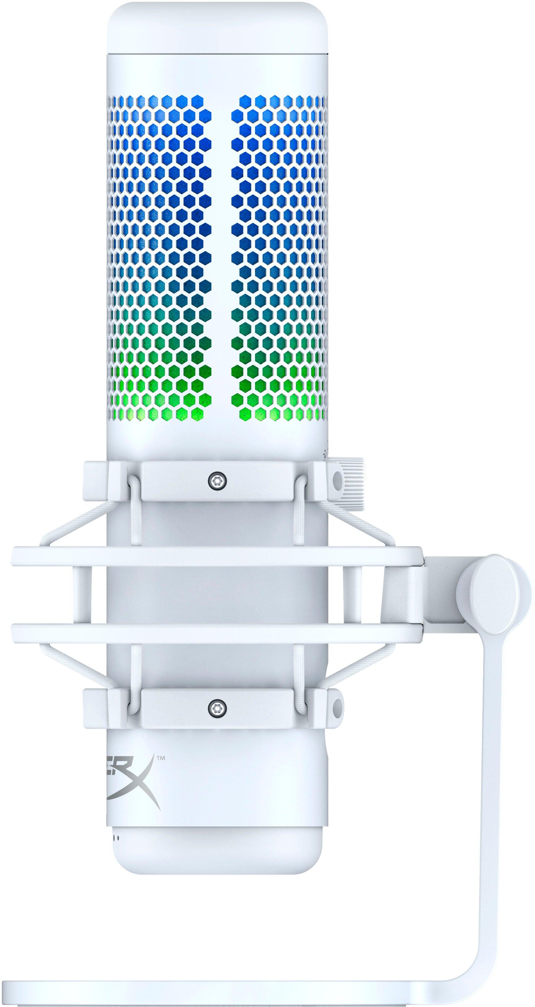 HyperX Quadcast S Wired Multi-Pattern USB Electret Condenser Microphone For PC/MAC/PS5/PS4 (White) - DataBlitz