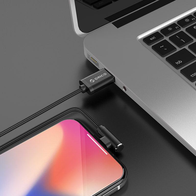 ORICO 2-In-1 1.2m Lightning Charging Cable (Black) (HTL-12) - DataBlitz