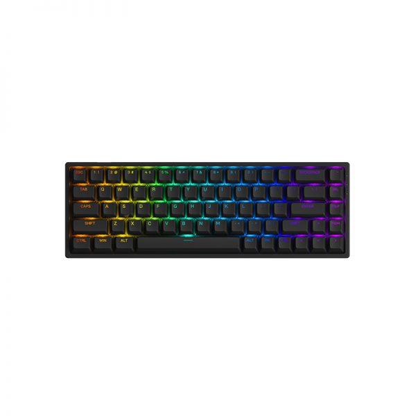 Akko 3068S Shine-Through RGB Hot-Swappable Mechanical Keyboard Black (Akko CS Jelly Pink) - DataBlitz