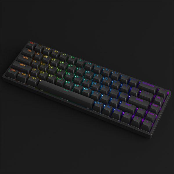 Akko 3068S Shine-Through RGB Hot-Swappable Mechanical Keyboard Black (Akko CS Jelly Pink) - DataBlitz
