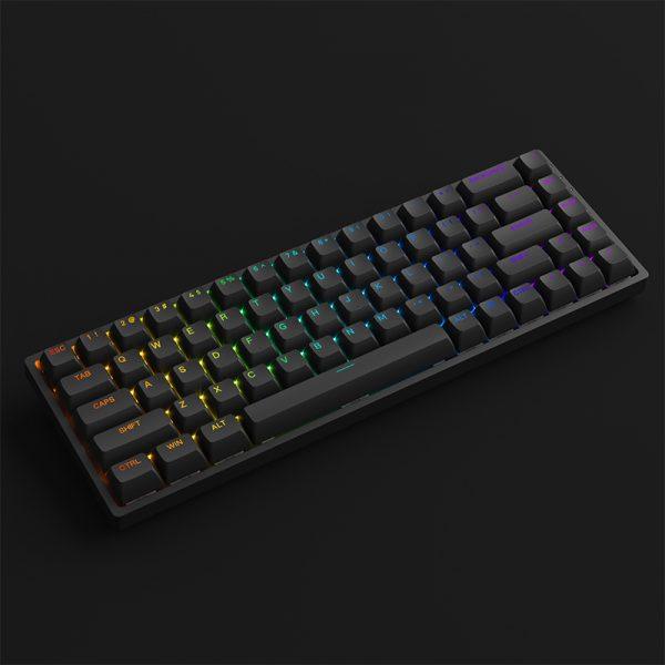 Akko 3068S Shine-Through RGB Hot-Swappable Mechanical Keyboard Black (Akko CS Jelly Pink) - DataBlitz