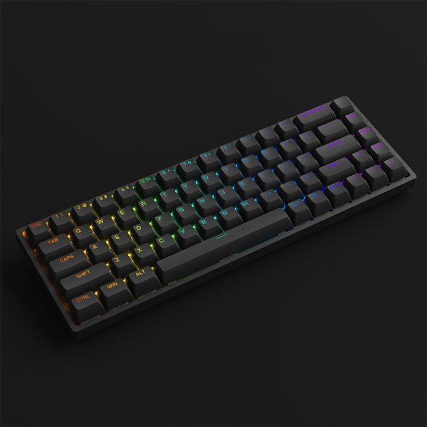 Akko 3068S Shine-Through RGB Hot-Swappable Mechanical Keyboard Black (Akko CS Jelly Purple) - DataBlitz