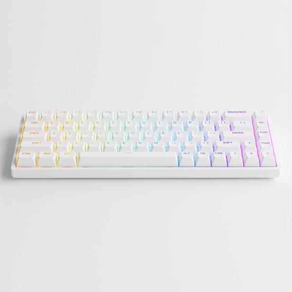 Akko 3068S Shine-Through RGB Hot-Swappable Mechanical Keyboard White (Akko CS Jelly Pink) - DataBlitz